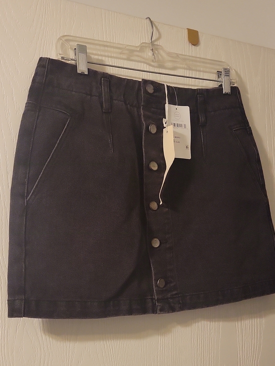 saltwater LUXE Dresses & Skirts - NWT Saltwater LUXE Black Button-Front Denim Mini Skirt